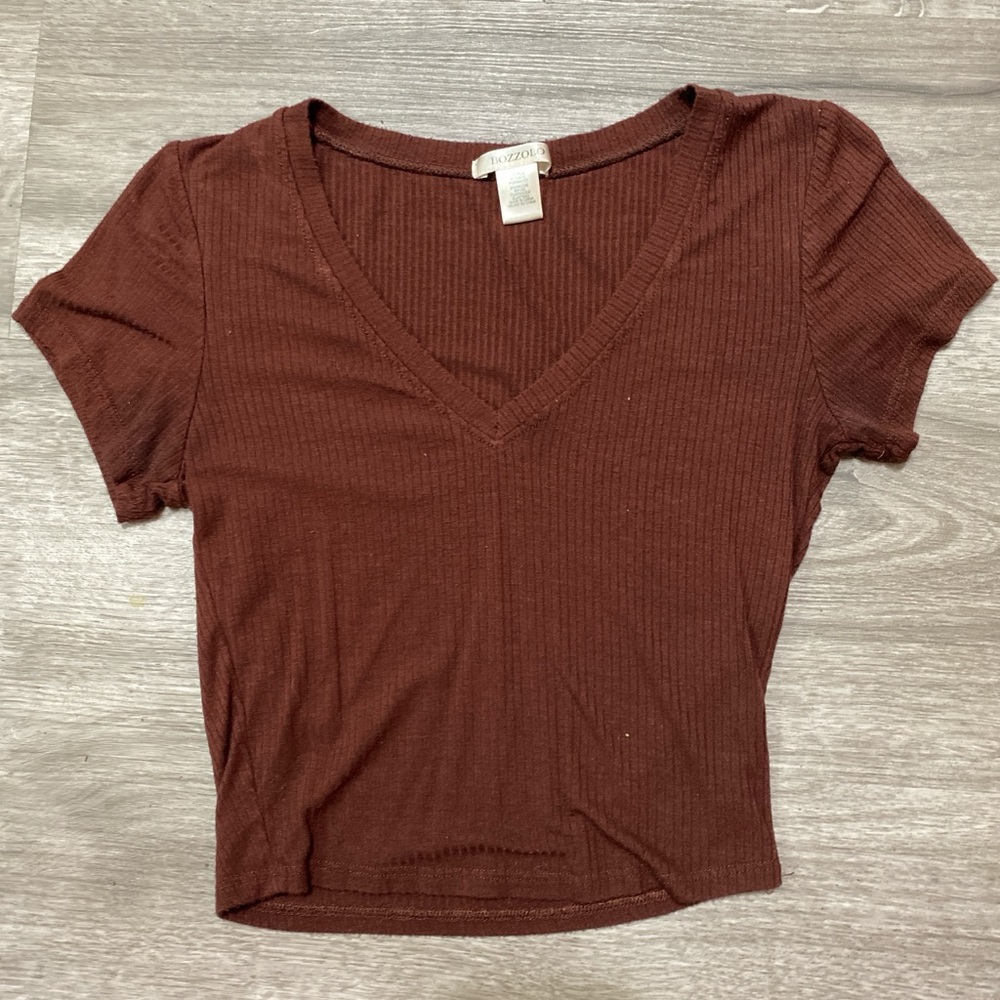 Brown crop top